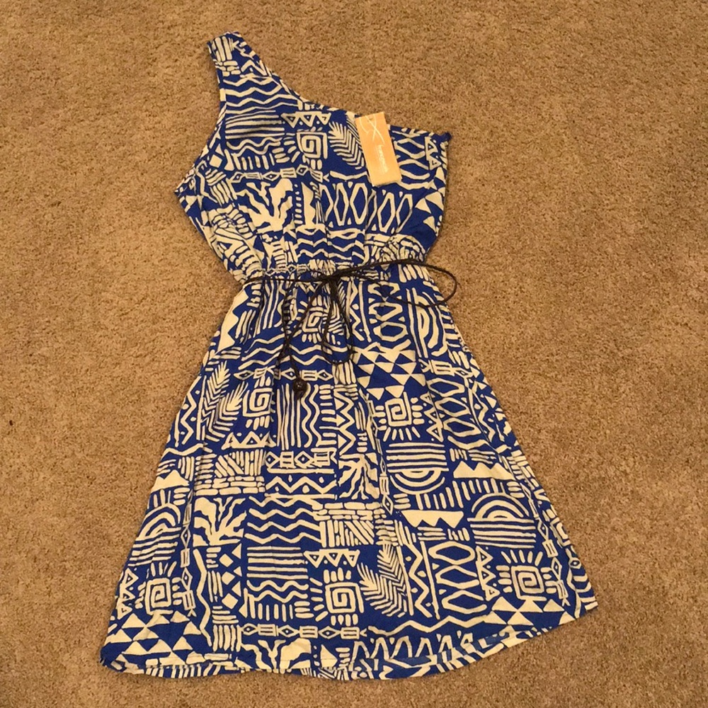 Blue and tan one should dress